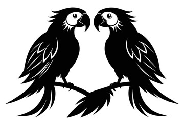 ilhouette image,mac bird,vector illustration,white background