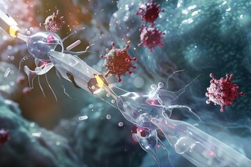 Nanotechnology medicine drug capsules navigating through blood Medicine Microbots: Navigating the Vascular Network