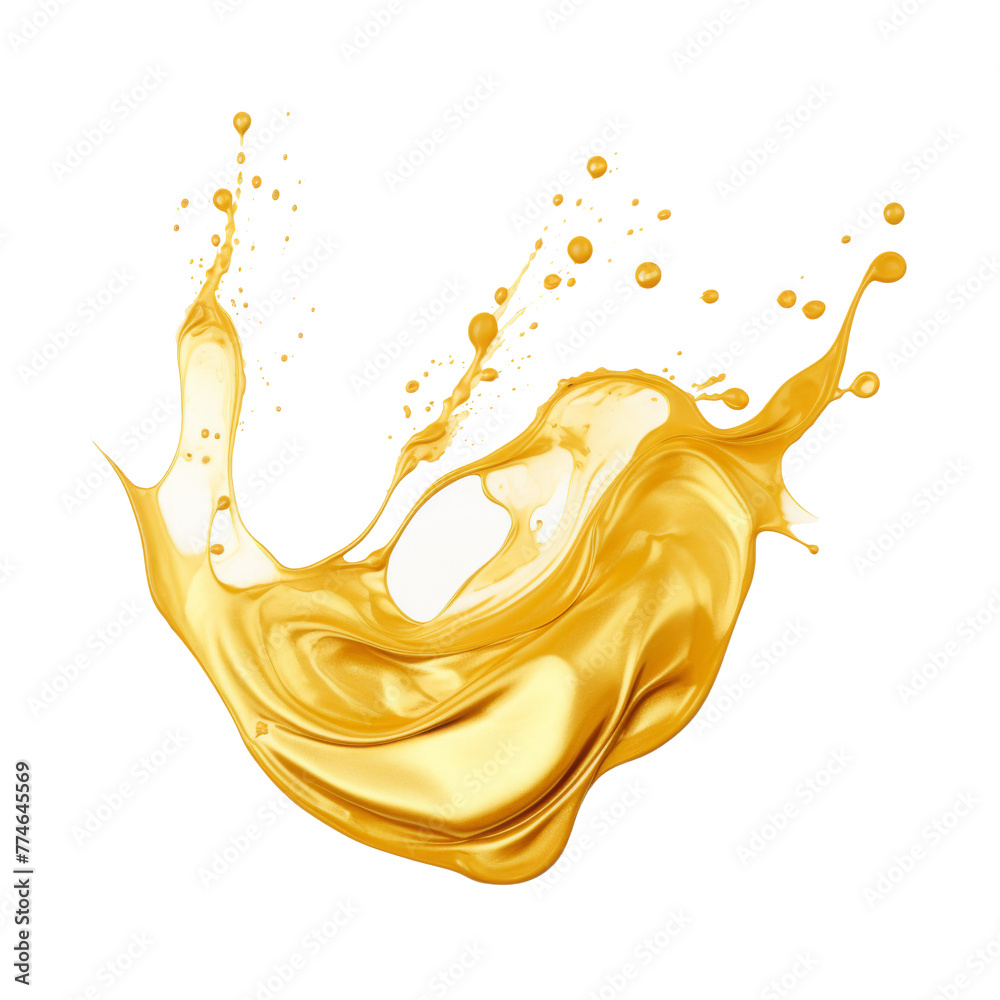 Poster yellow oil splash