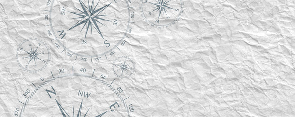compass icon on paper background	