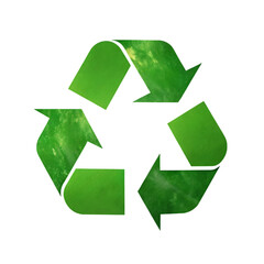 paper craft design of recycle icon