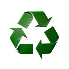 paper craft design of recycle icon