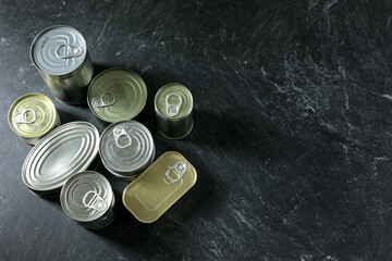 Top View Group of Canning Food