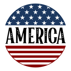 4th of July Round Sign SVG, Independence Day Designs, 4th of July PNG