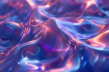 holographic liquid fluid abstract background - obrazy, fototapety, plakaty