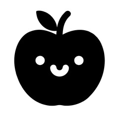 red apple isolated on black