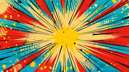 Comic book halftone background. Vintage superheroes comics poster backdrop, halftone texture and superhero vector backgrounds
