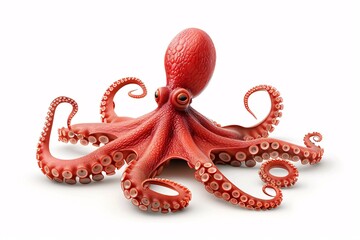 a red octopus with tentacles