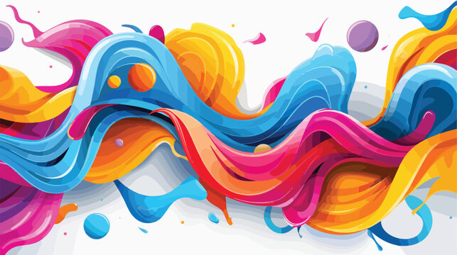 Colorful geometric background. Fluid shapes