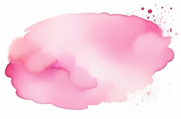 Pink splash of paint watercolor on paper. Abstract watercolor art hand paint on white background