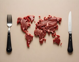 knife and fork on red napkin