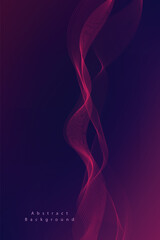 Abstract vector gradient background with waves