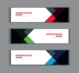 Vector abstract geometric design banner web template.