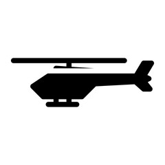 Helicopter icon in glyph style