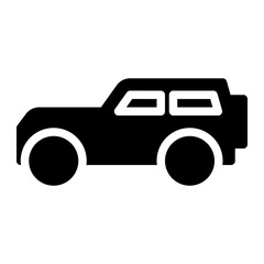 Car icon in Glyph style