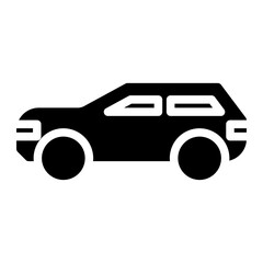 Car icon in Glyph style