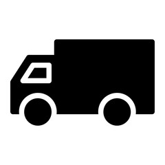 Lorry icon in glyph style