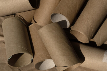 Empty toilet paper rolls