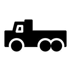 Truck icon in glyph style