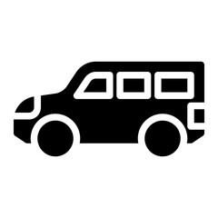 Van icon in Glyph style
