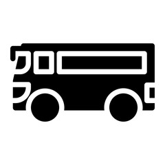 Bus icon in Glyph style
