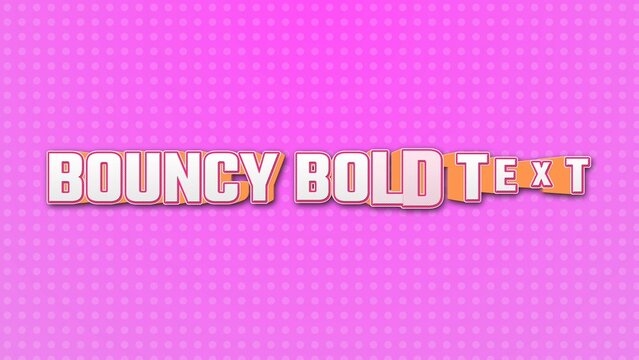 Bouncy Cartoon Outlined Title Text Template