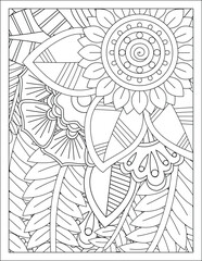 Best Zen tangle Flower Coloring-Pages for Adult And Kids.