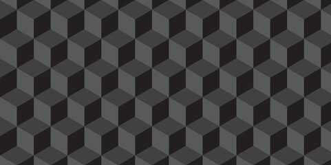 Abstract black and gray style minimal blank cubic. Geometric pattern illustration mosaic, square and triangle wallpaper.	