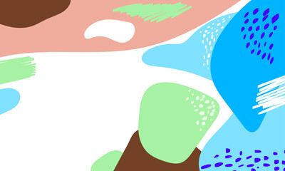 Hand drawn flat design abstract doodle background