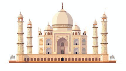 Fototapeta na wymiar Unusual illustration of Taj Mahal India.