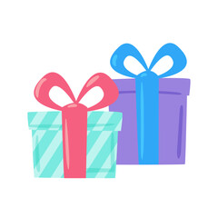 Giftbox presents set icons vector illustration design