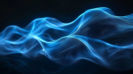 Fototapeta premium An abstract representation of wireless communication as a dance of waves