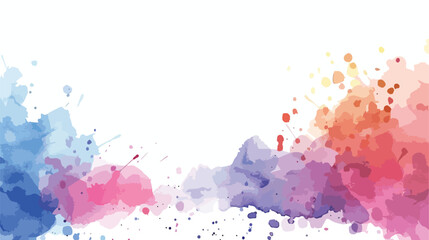 Watercolor painted background with blots and splatters