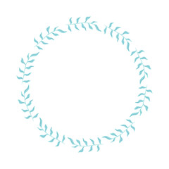 Vector hand drawn spring floral frame