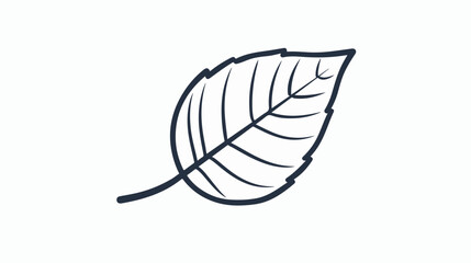 Wide leaf icon. Outline illustration of wide leaf vector