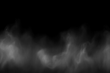 Black and white abstract smoke-like wave patterns