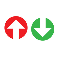 Up and down arrow flat style. Vector illustration icon isolated on white background.