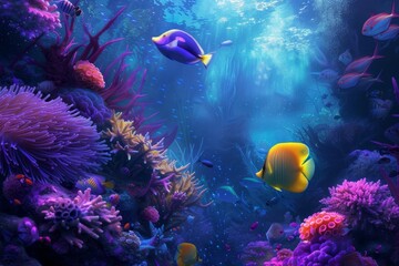 Fototapeta na wymiar fish, corals