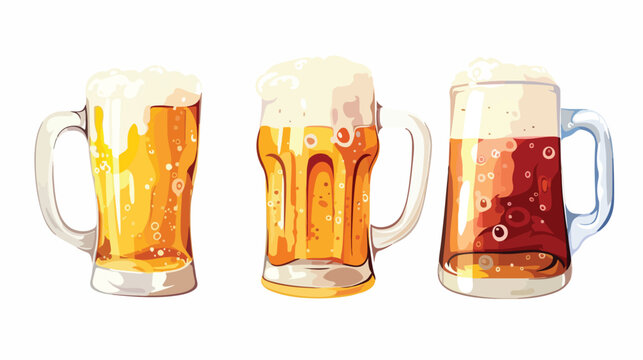 Beer jar icon image flat vector isolated on white background
