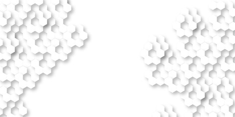 Background with hexagons . Abstract background with lines . white texture background . hexagon abstract background. Surface polygon pattern with glowing hexagon paper texture and futuristic business.