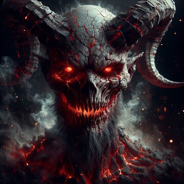 Evil demon in hell