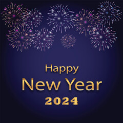 Vector happy new year invitation greeting