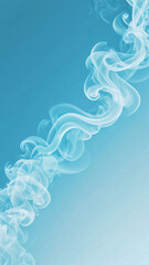 Vertical abstract texture pale blue color background with white smoke. Minimalist style, monochrome