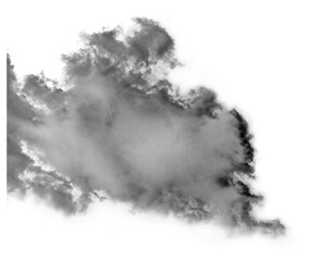Clouds, Cloud Backgrounds, Clouds set isolated on black background. White cloudiness, mist or smog background.
