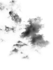 Clouds, Cloud Backgrounds, Clouds set isolated on black background. White cloudiness, mist or smog background.