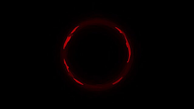 Animation of painted pulsing red ring with black background. Circular shaped logos idea