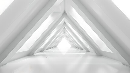 Minimalist Abstract White Architecture, Geometric Shapes and Design, Modern Artistic Background, Clean Symmetry. AI