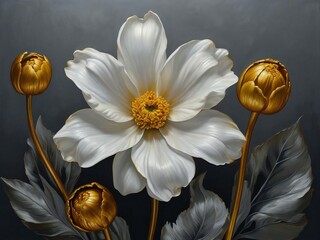 White flower Generative AI
