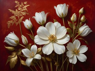 Obraz na płótnie Canvas White flower Generative AI