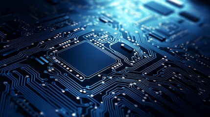 a circuit board closeup, Electronic chip